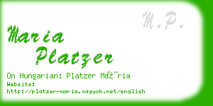 maria platzer business card